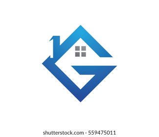 G Letter Property Logo Template
