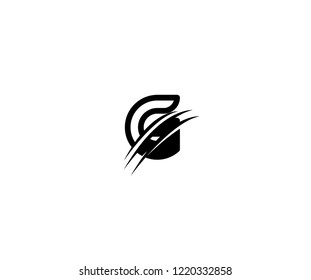 G Letter Scratch Cutting Edge Monogram Logo