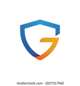 G Letter shield vector illustration design