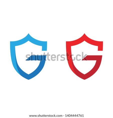 G Letter shield vector illustration design