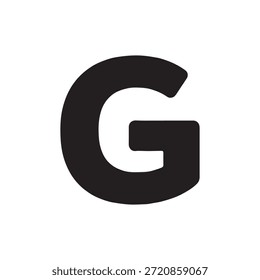 G carta silhueta vetor plano ilustração design