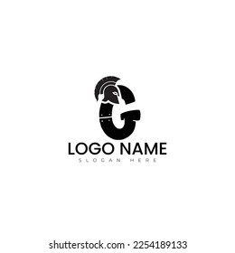 G letter with Spartan logo vector illustration design