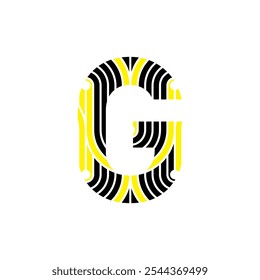 G letter stylish and modern logo design. Featuring the letter 'G' with clean, sharp lines and unique geometric shape awesome color combination.