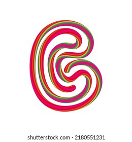 G letter with swirl candy. Vector candy and sugar font for bright logo, your application, sweet identity and more