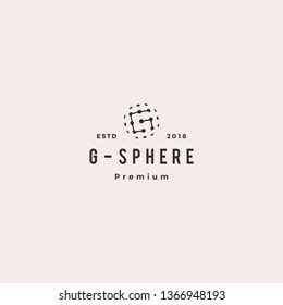 G letter tech connection sphere planet logo vector icon illustration