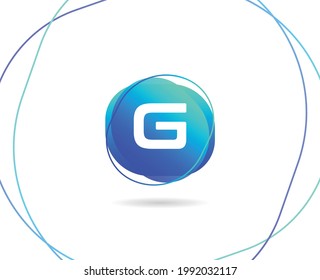 G Letter Tech Logo Design with Modern Gradient Color Vector Template
