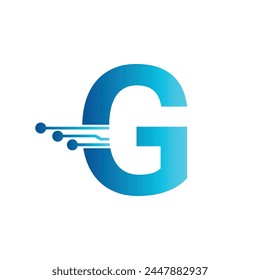 G letter tech logo, initial G for technology symbol