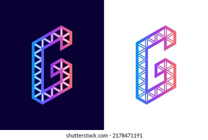 G Letter Technology Colorful Pattern Design Logo. Creative G Letter Modern Logo Design Template