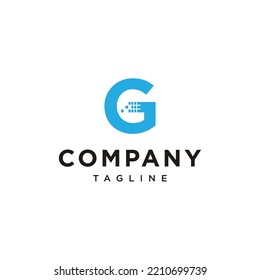 G Tecnología de carta equipo de red Vector icono del logotipo Plantilla vectorial