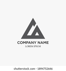 G letter triangle logo template illustration design