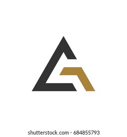 G A Letter Triangle Logo Template Illustration Design. Vector EPS 10.