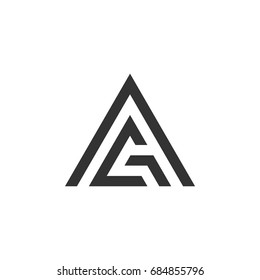 G A Letter Triangle Logo Template Illustration Design. Vector EPS 10.