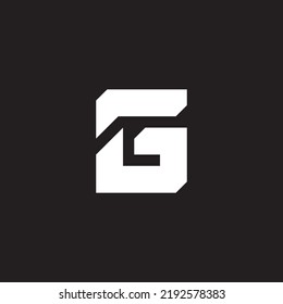 G Letter Typhography Initials Monogram Futuristic Modern Technology Logo Design Vector