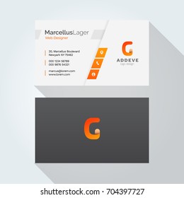 G Letter typography Alphabet logo corporate business card design template
