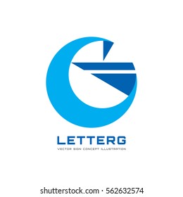 G letter - vector business logo template concept illustration. Abstract geometric shape creative sign. Design element.