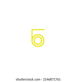 g letter vector logo abstract. five yellow icon