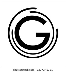 Icono de diseño de logotipo vectorial de letra G 
