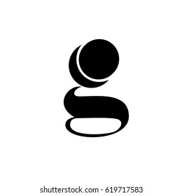 g letter vector logo. moon vector logo
