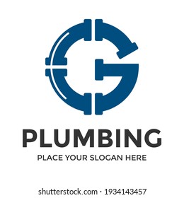 G Letter vector logo template. This design use pipe symbol. Suitable for industrial.