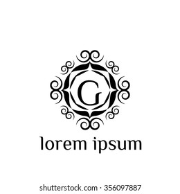 G letter vector logo template (sign, symbol, emblem, ornament)