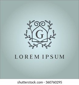G letter vector logo template (sign, symbol, emblem, ornament)