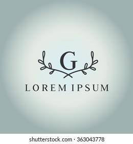G letter vector logo template (sign, symbol, emblem, ornament)