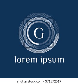 G letter vector logo template (sign, symbol, emblem, ornament)