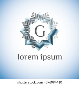 G letter vector logo template (sign, symbol, emblem, ornament)