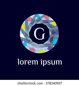 G letter vector logo template (sign, symbol, emblem, ornament)
