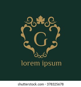 G letter vector logo template (sign, symbol, emblem, ornament)