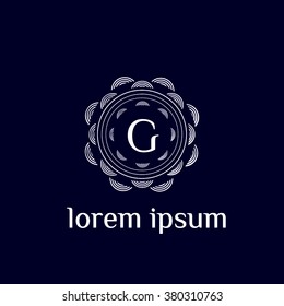 G letter vector logo template (sign, symbol, emblem, ornament)