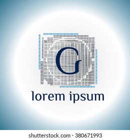 G letter vector logo template (sign, symbol, emblem, ornament)