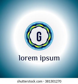 G letter vector logo template (sign, symbol, emblem, ornament)