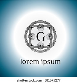 G letter vector logo template (sign, symbol, emblem, ornament)