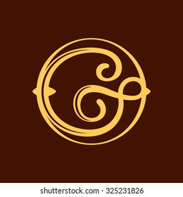 G letter in vintage circle. Vector repair design template elements for your application or corporate identity.