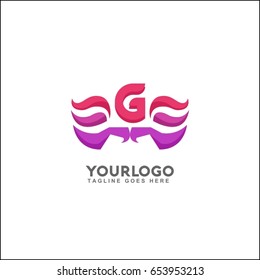 G Letter Water Wave symbol and icon Logo Template vector