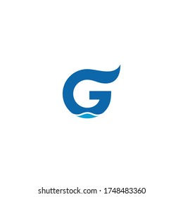 G letter with wave elements simple modern logo design concept for your business company, corporate. Vector template