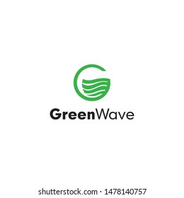 G letter and wave idea concept logo desgn vector icon illustration inspiration