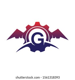 G Letter wings logo icon creative concept template design