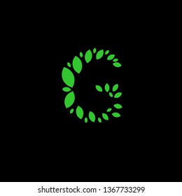 G letterig or green leaf logo vector design icon concept