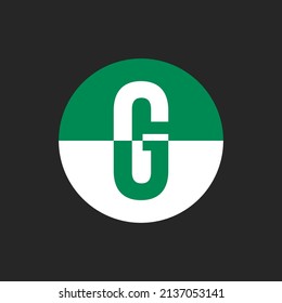 G Lettermark logo vector illustration. G text iconic brand logo design.