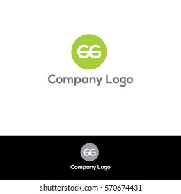 G and G letters of the alphabet vector logo design template
