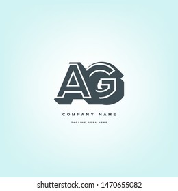 A G letters Joint logo icon vector template.