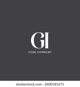 G I letters Joint logo icon vector template.