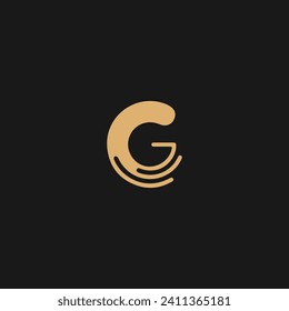 G or G Line minimal and abstract logo vector,