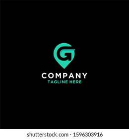 G location pin vector logo template download.