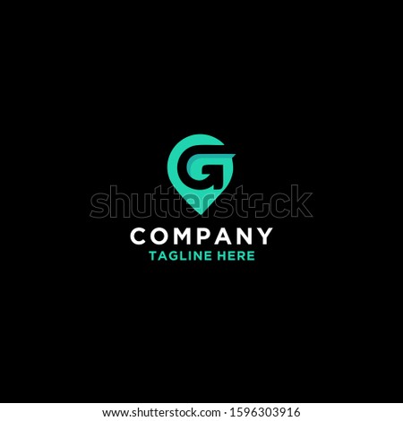 G location pin vector logo template download.