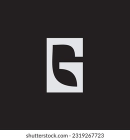 G logo abstract, Modern, Simple logo of initial G Brand. Suitable for any general business logo, in black and white.