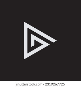 Logo de G abstracto, Moderno, Simple logo de la marca inicial G. Adecuado para cualquier logotipo comercial general, en blanco y negro.
