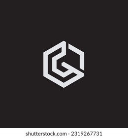 G logo abstract, Modern, Simple logo of initial G Brand. Suitable for any general business logo, in black and white.
